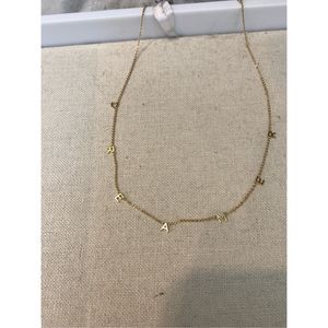 Gold Necklace with Dreamer Letters #inspired #goal setter